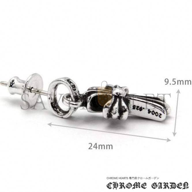 CHROME HEARTS CROSS BABYFAT DROP EARRINGS