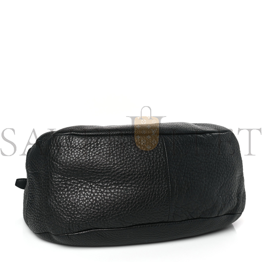 PRADA VITELLO DAINO HOBO BLACK (36*30*15cm)