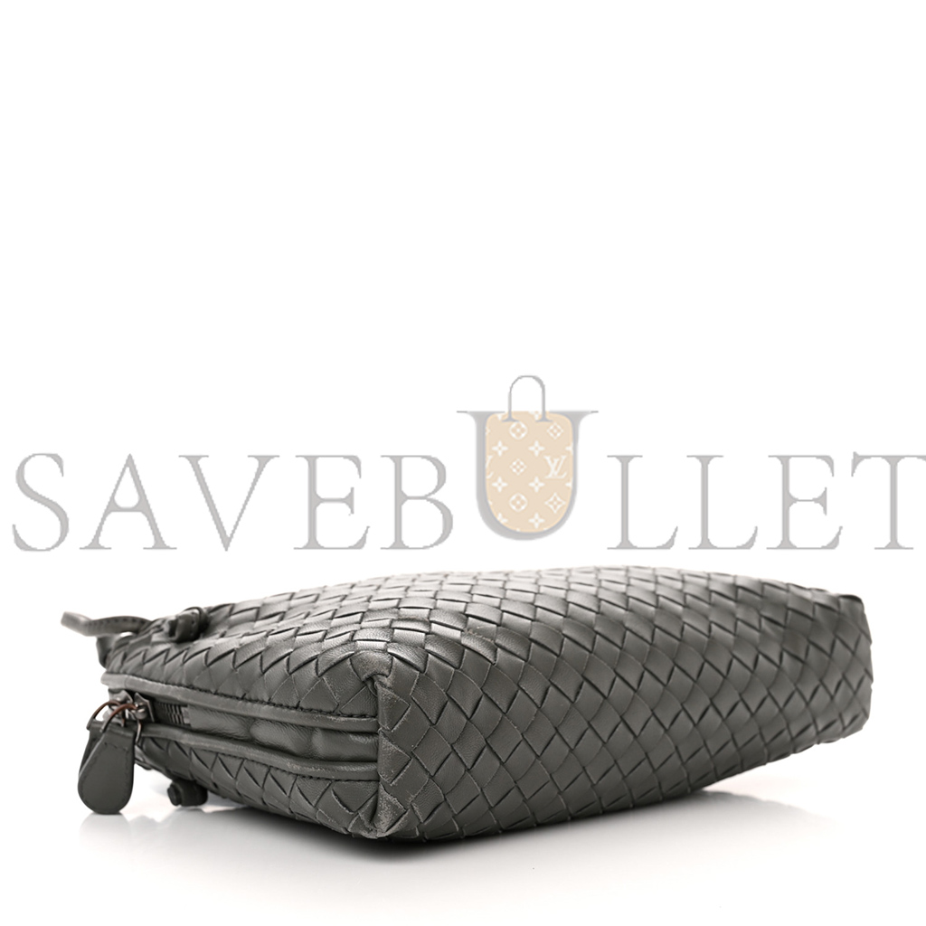 BOTTEGA VENETA NAPPA INTRECCIATO NODINI CROSSBODY MESSENGER NEW LIGHT GREY  (23*19*5cm)