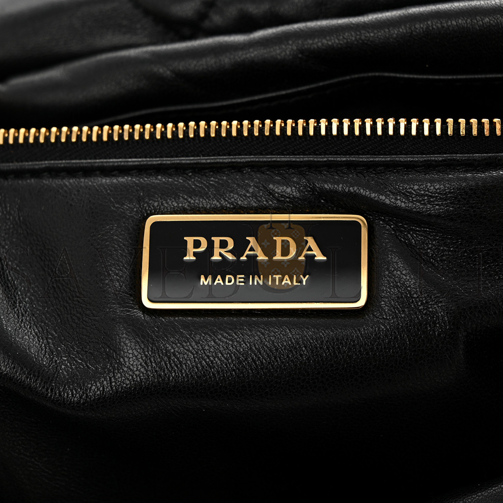 PRADA NAPPA PADDED SYSTEM PATCHWORK BAG BLACK (31*20*8cm)