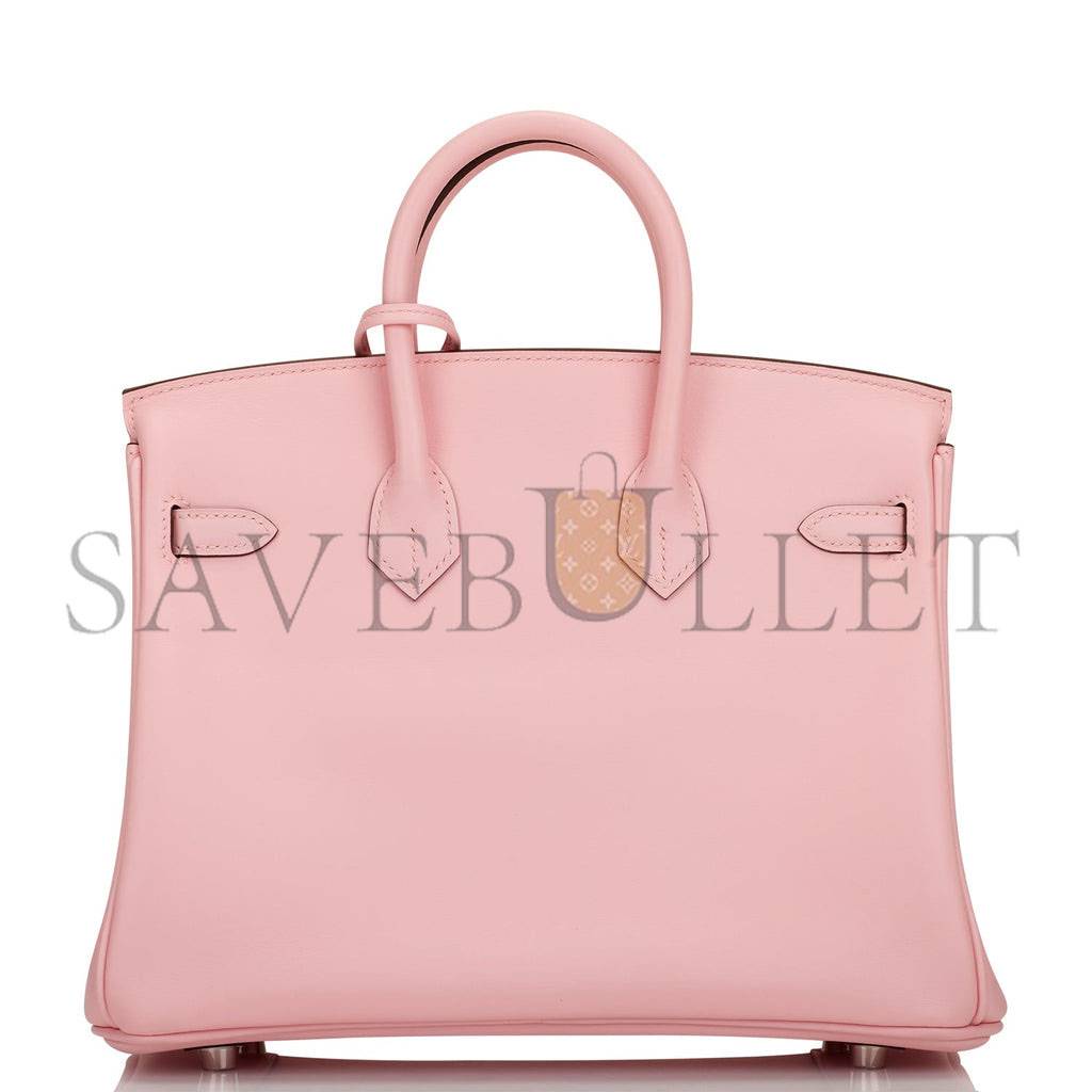 HERMES BIRKIN 25 ROSE SAKURA JONATHAN PALLADIUM HARDWARE HANDMADE (25cm)