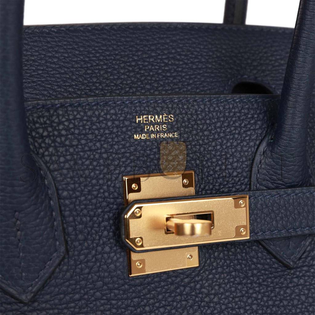 HERMES BIRKIN 30 BLEU NUIT TOGO GOLD HARDWARE (30cm)