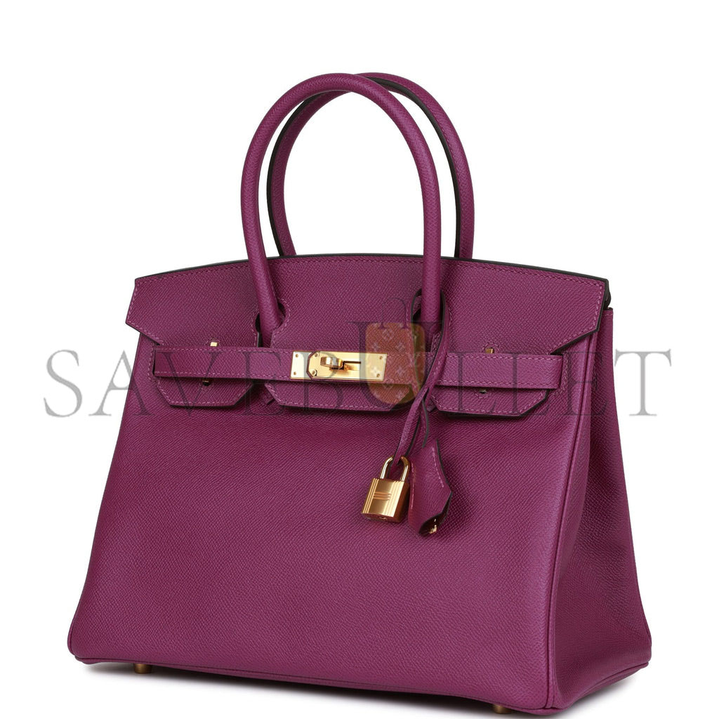 HERMES BIRKIN 30 ANEMONE EPSOM GOLD HARDWARE (30cm)