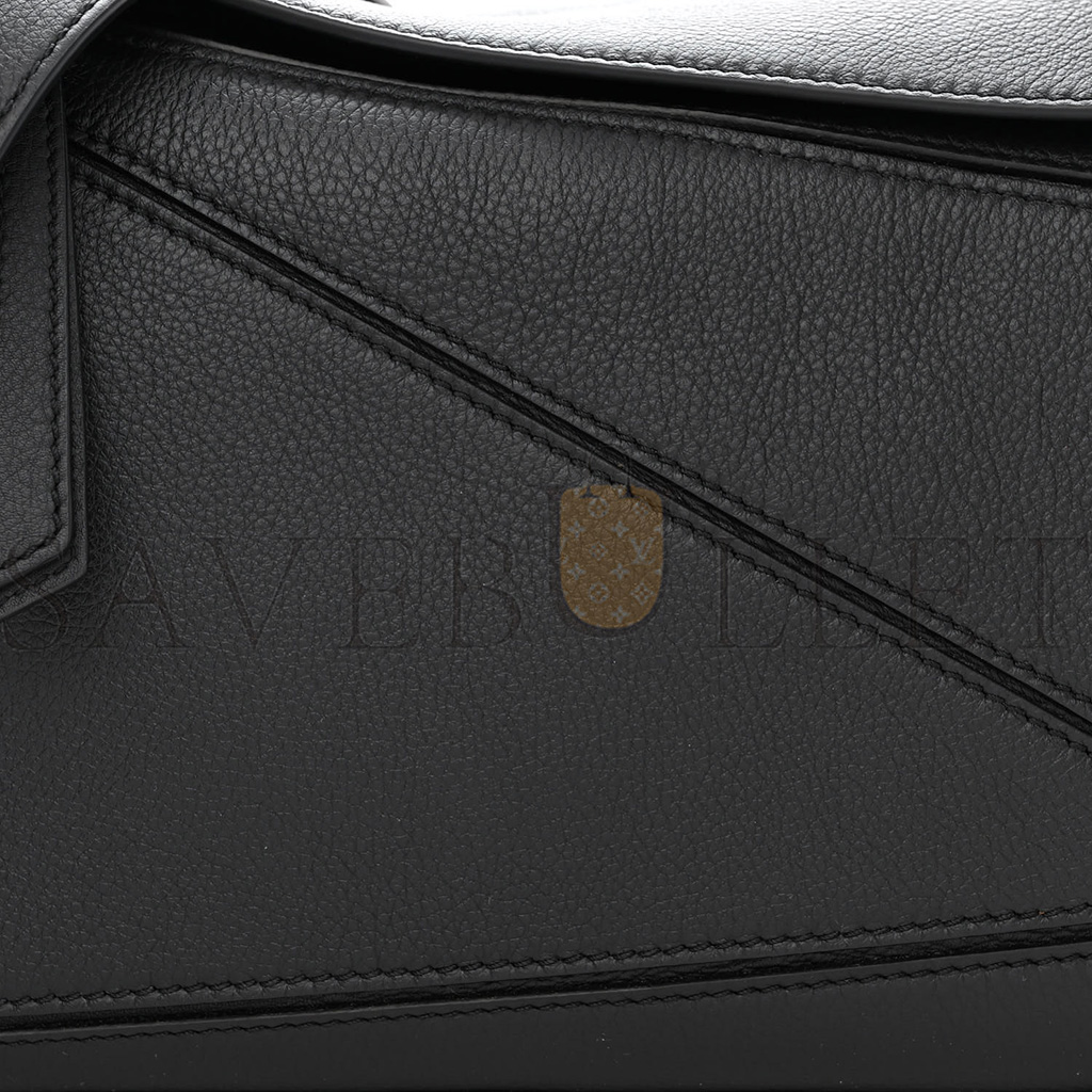 LOEWE CALFSKIN SMALL PUZZLE BAG BLACK (24*16.5*10.5cm)