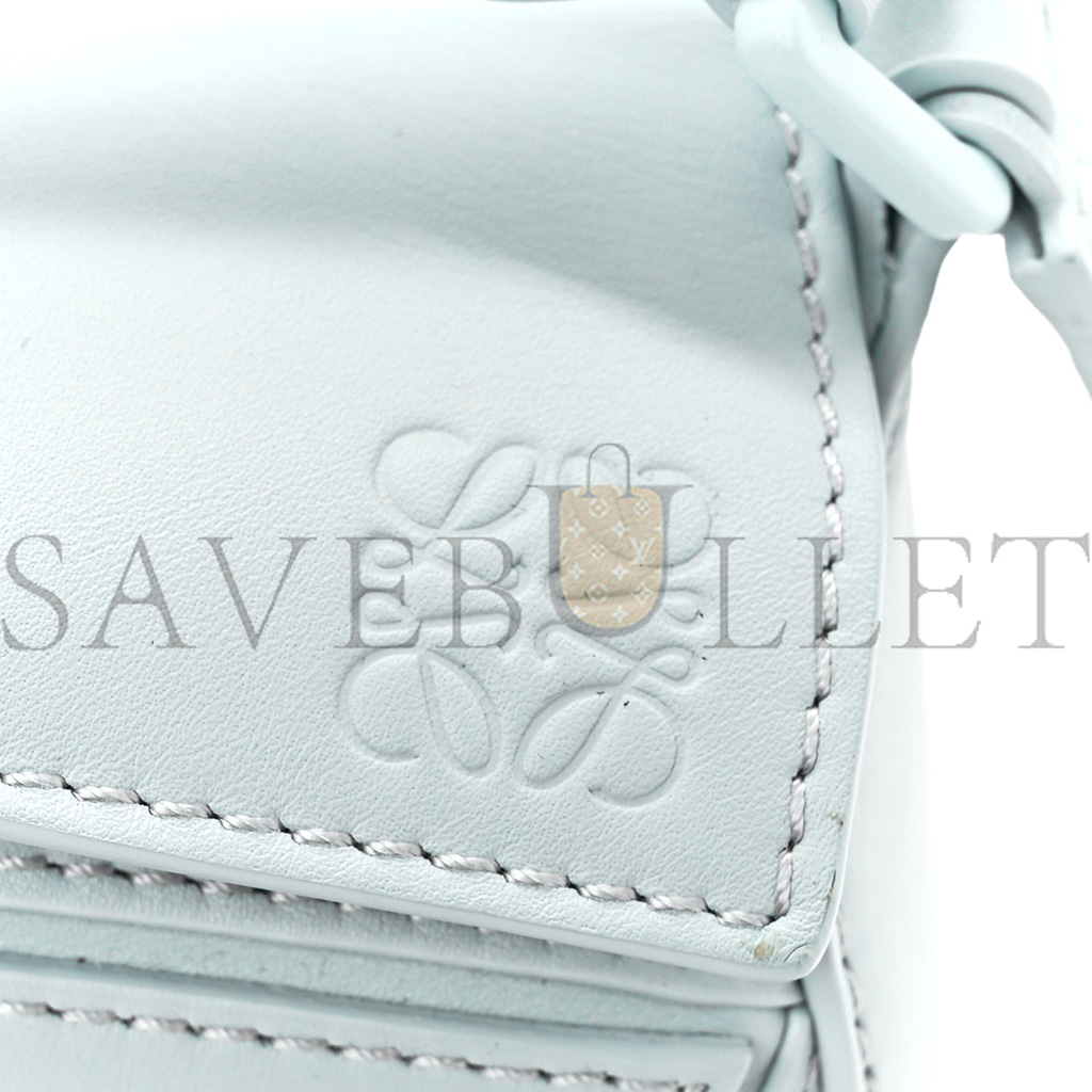 LOEWE CALFSKIN SMALL PUZZLE BAG AQUA (18*12.5*8cm)