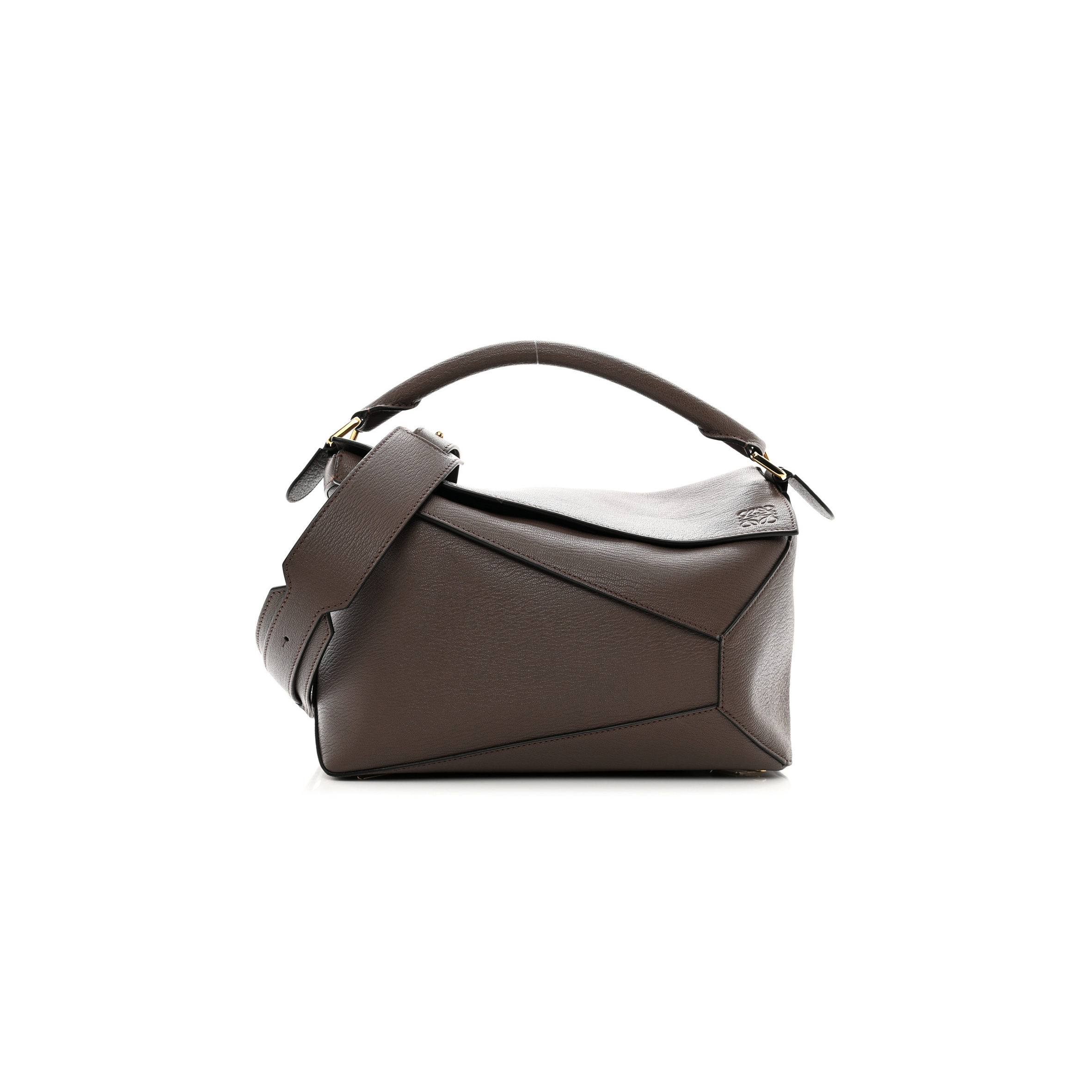 LOEWE GOATSKIN MEDIUM PUZZLE EDGE BAG TAUPE (29*19.5*14cm)