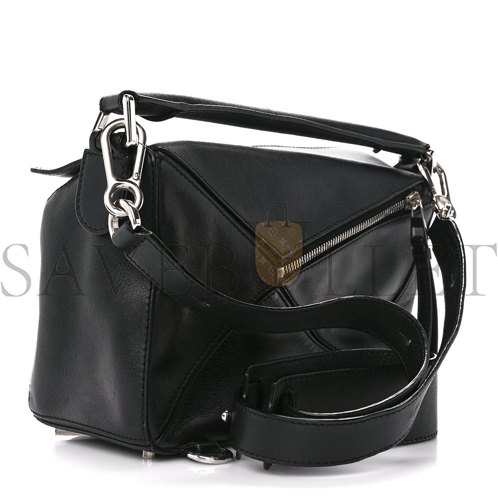 LOEWE CALFSKIN SMALL PUZZLE BAG BLACK (24*16.5*10.5cm)