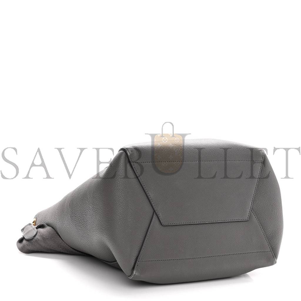 CELINE SOFT GRAINED CALFSKIN SANGLE BUCKET BAG KOHL (32*23*17cm)