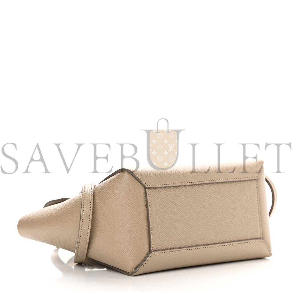 CELINE GRAINED CALFSKIN NANO BELT BAG LIGHT TAUPE (20*18*11cm)