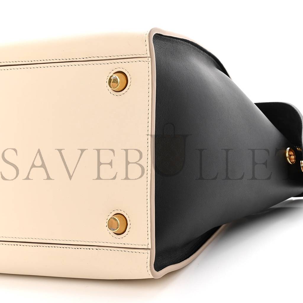 CELINE SMOOTH CALFSKIN SMALL RING BAG CHALK (30*25*17cm)