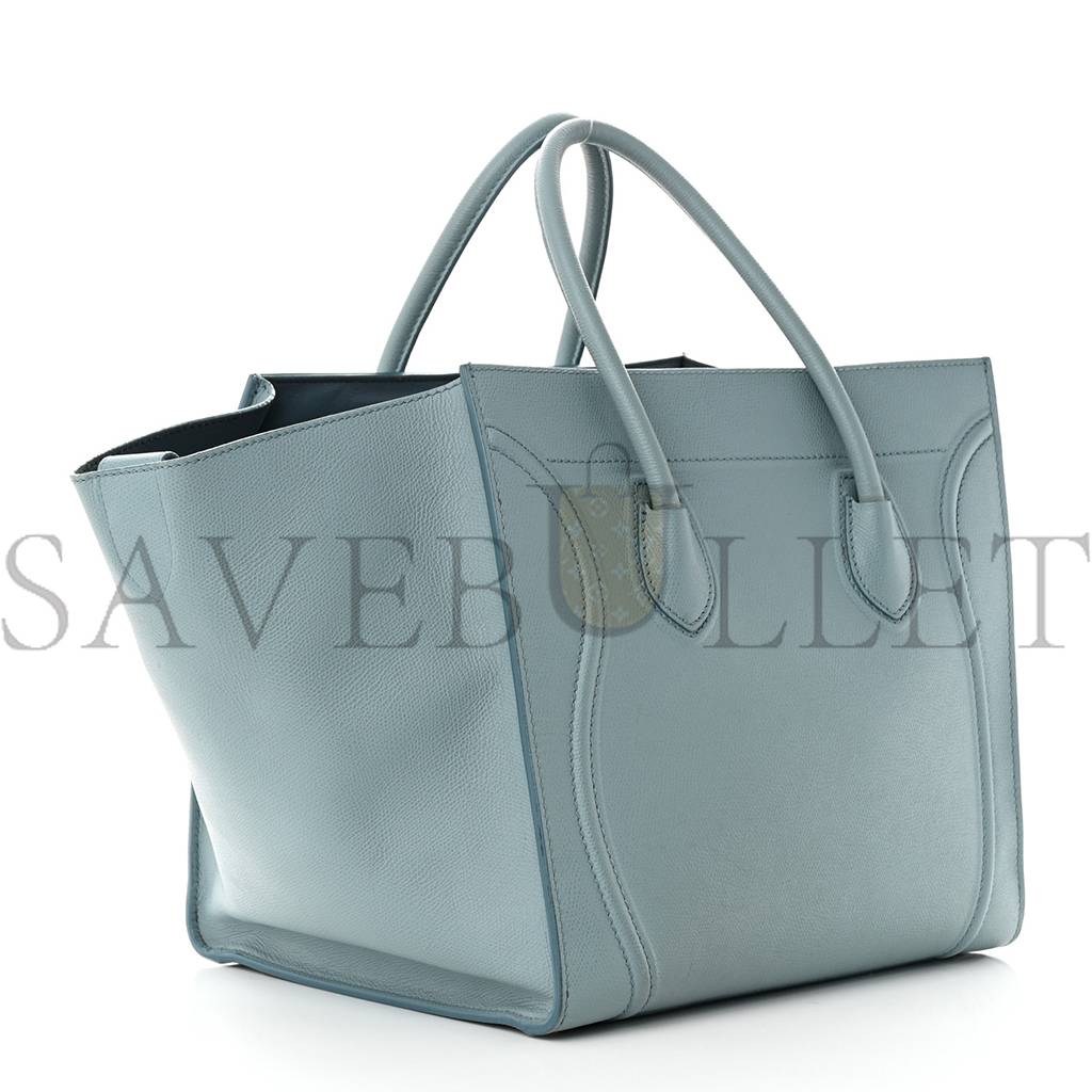 CELINE GRAINED CALFSKIN MEDIUM PHANTOM LUGGAGE SKY BLUE (30*29*25cm)