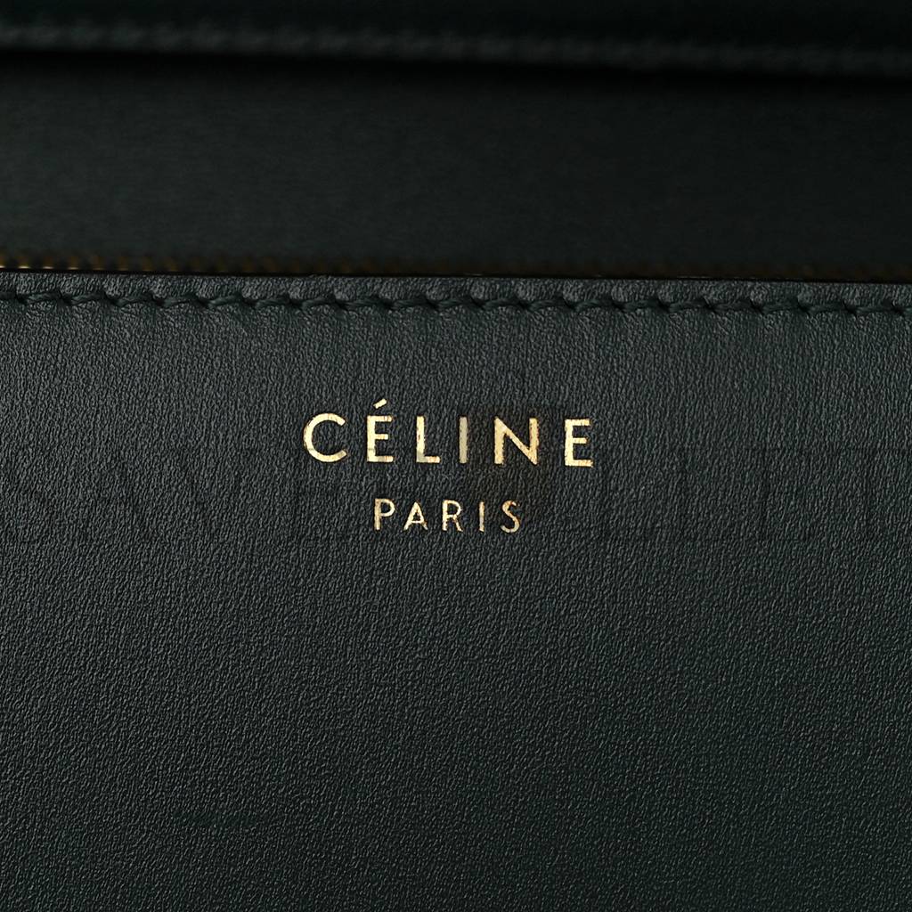 CELINE BOX CALFSKIN MEDIUM CLASSIC BOX FLAP BAG AMAZONE (23*19*7cm)