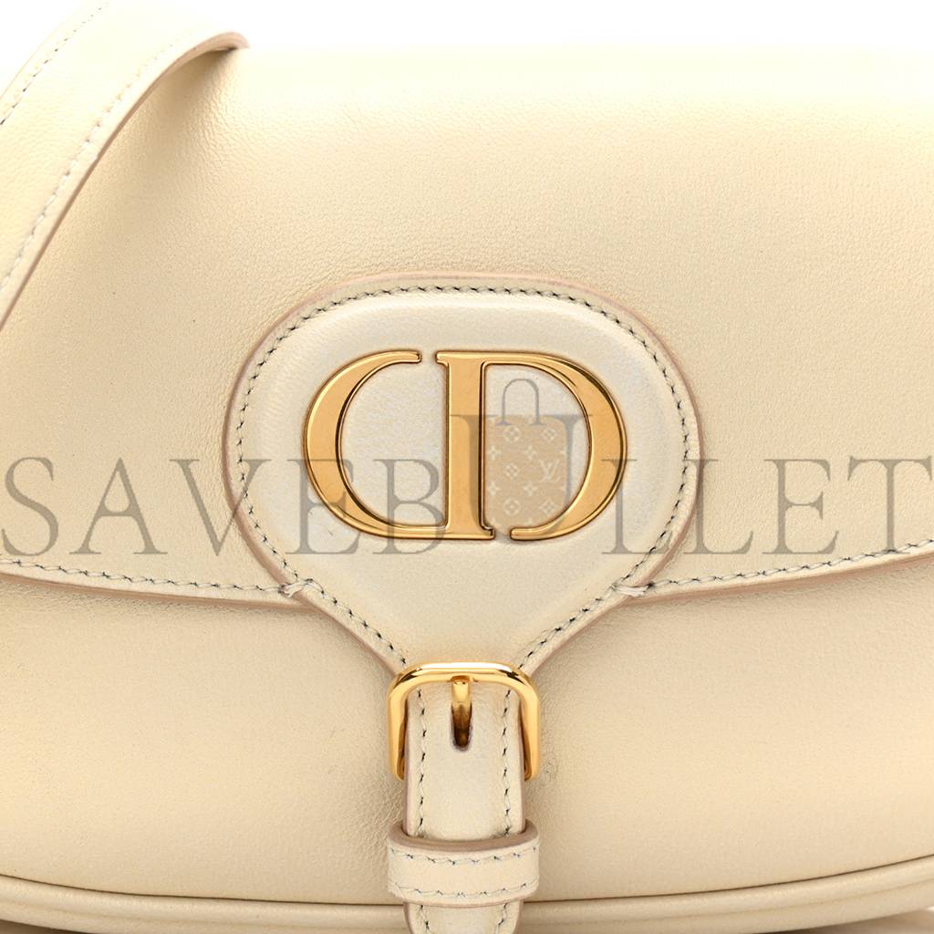 DIOR METALLIC BOX CALFSKIN EAST WEST BOBBY GOLD (21*13*5.1cm)